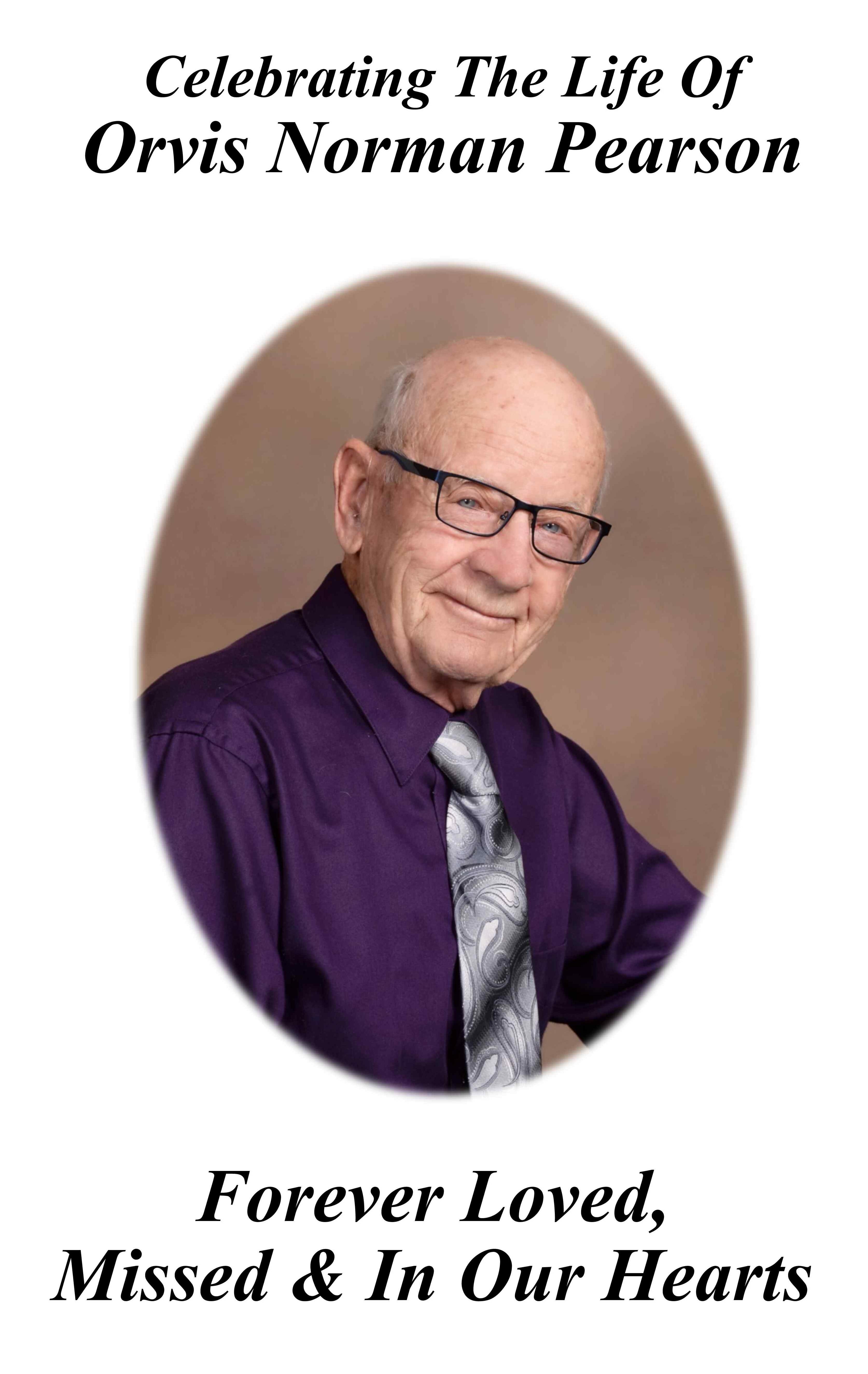 Obituary Orvis Pearson of Forman, North Dakota DAHLSTROM FUNERAL HOME